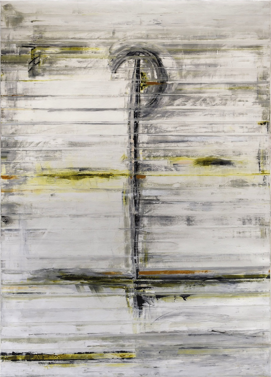 Field Notes (2019) — abstract painting by Los Angeles–based contemporary artist Todd Williamson; Oil and graphite on canvas.